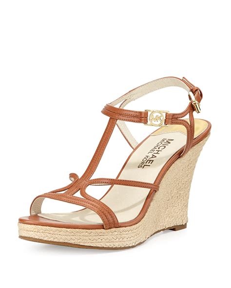 michael kors cicely wedge|michael kors leather wedge.